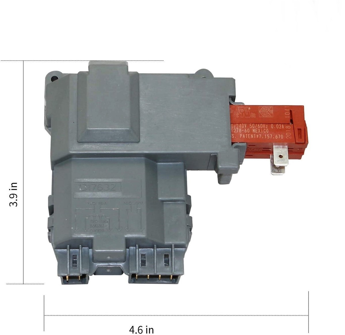 CMP 131763202 Washer Door Lock, Switch Assembly 131763256  
