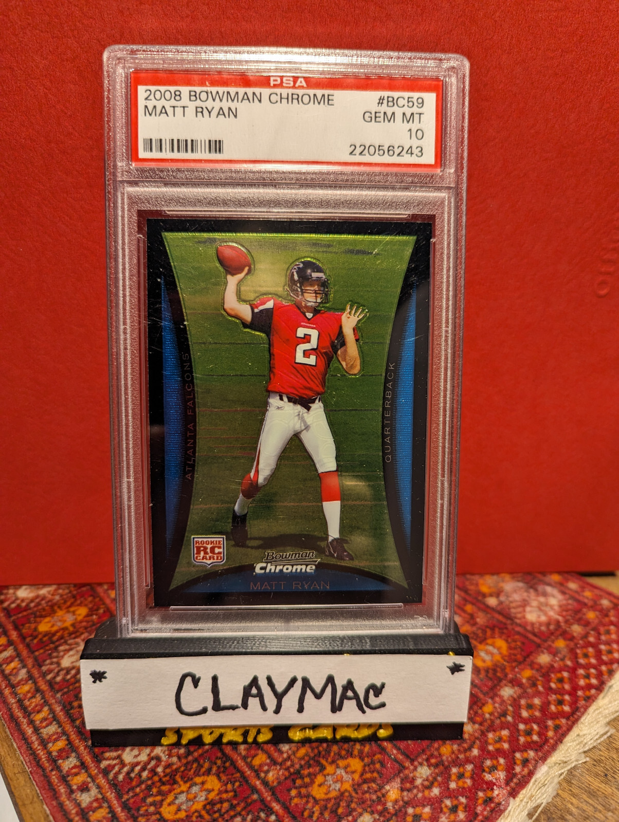 2008 Bowman Chrome Matt Ryan RC - POP 194 Matty Ice Future HOF PSA 10, Low POP