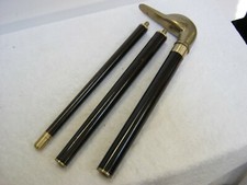 Vintage Walking Stick 3 Sections With Brass Duck Head, Estate Find, Must See