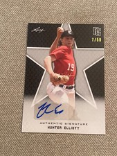 HUNTER ELLIOTT 2020 Leaf Perfect Game Black Autograph #7/50 Ole Miss Rebels
