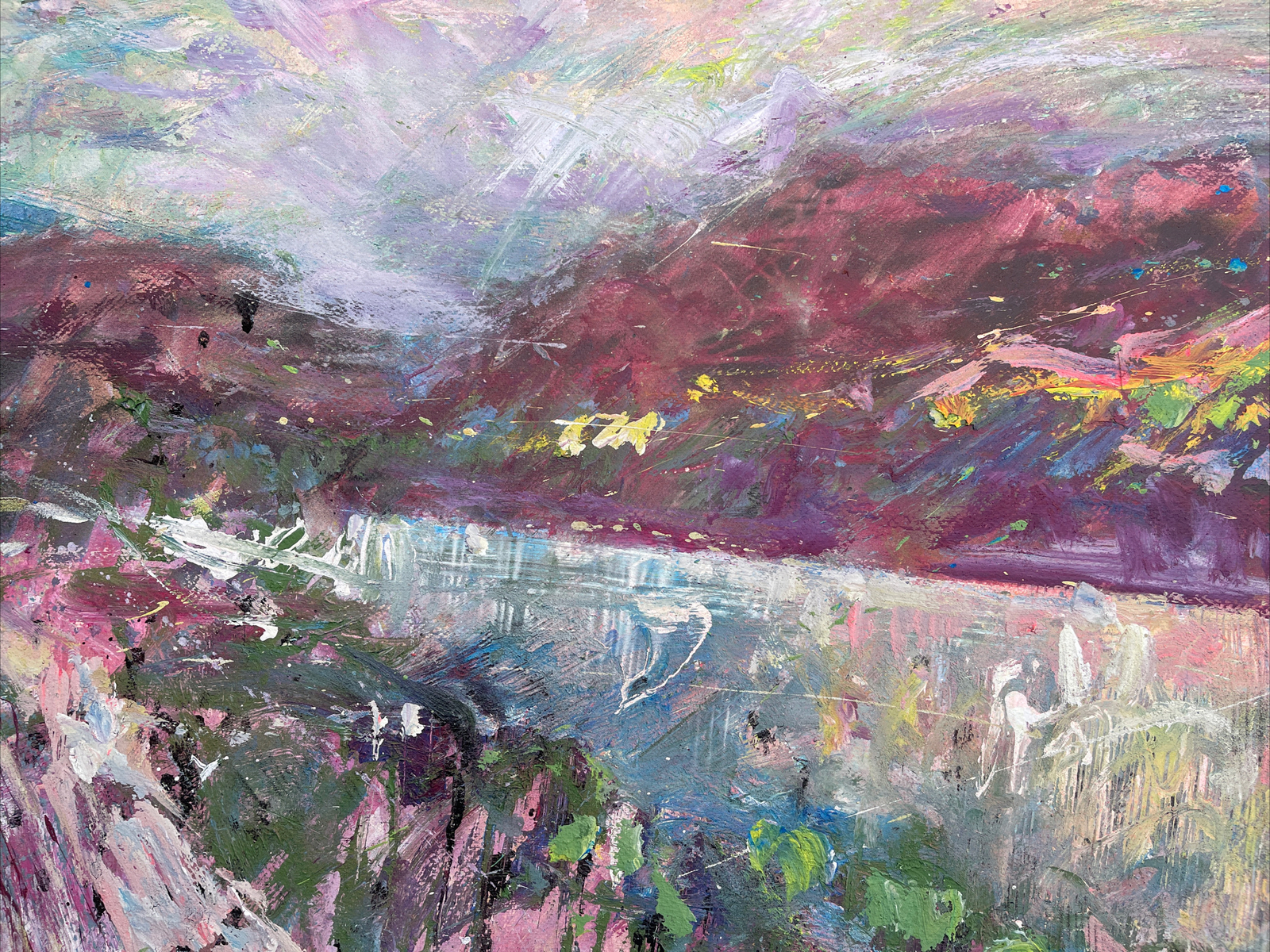 1975 ABSTRACT PAINTING MODERNIST MODERNISM ROY HERWICK CALIFORNIA EXPRESSIONIST