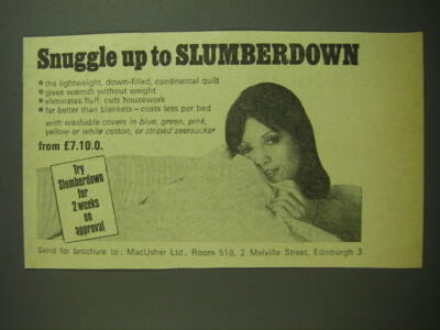 1968 MacUsher Ltd. Ad - Snuggle up to Slumberdown