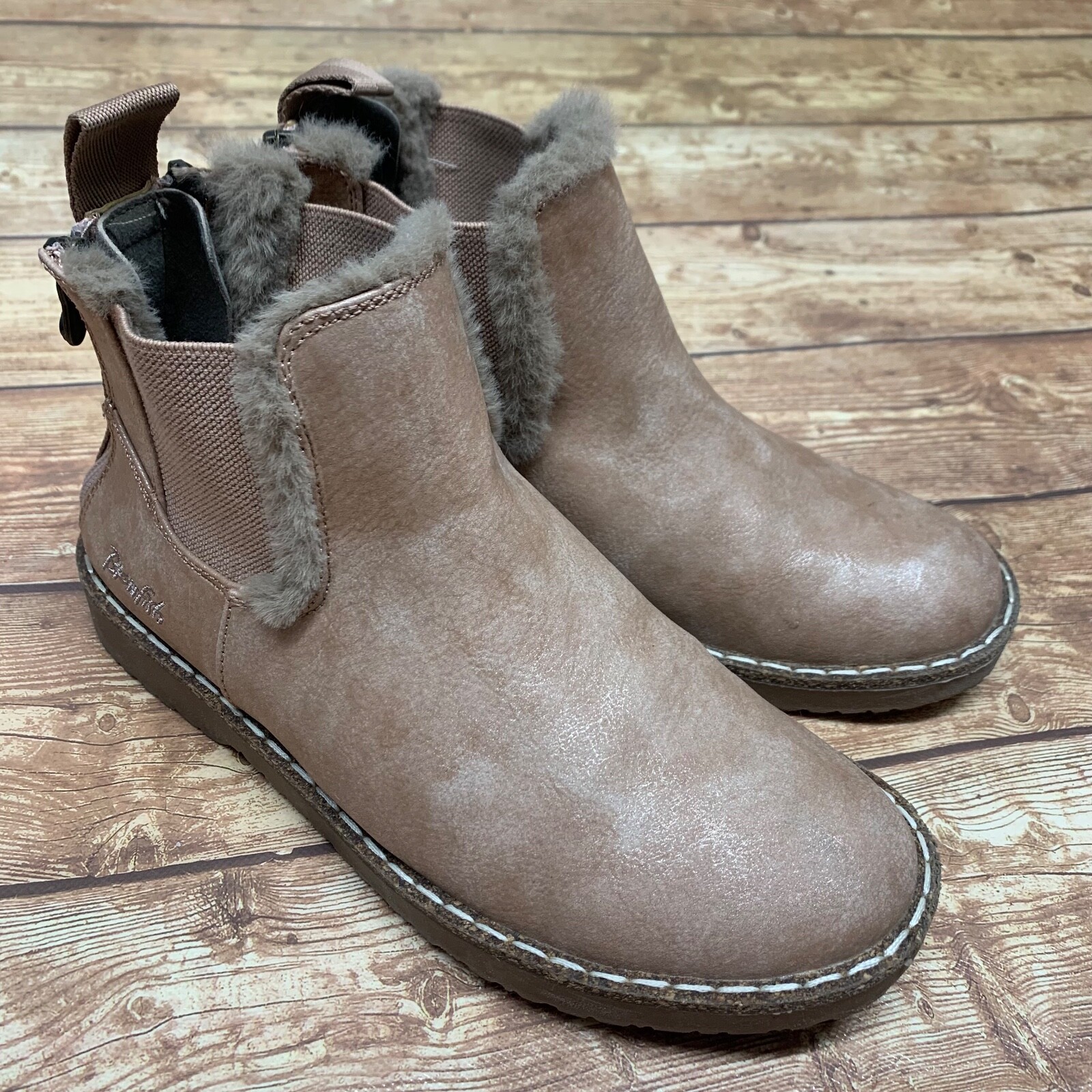 Blowfish Malibu Chillin SHR Ankle Boots Faux Fur Women's Size 6 Beige  Booties | eBay