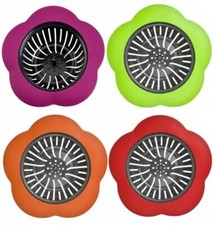 4 Pack Silicone Shower Drain Covers Flower Shape Hair Catchers for Bathroom
