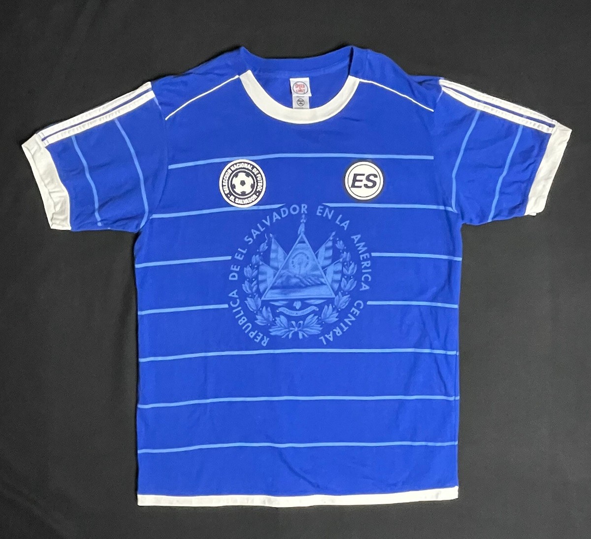Vintage El Salvador National Soccer Futbol Football Jersey Shirt 100% Cotton