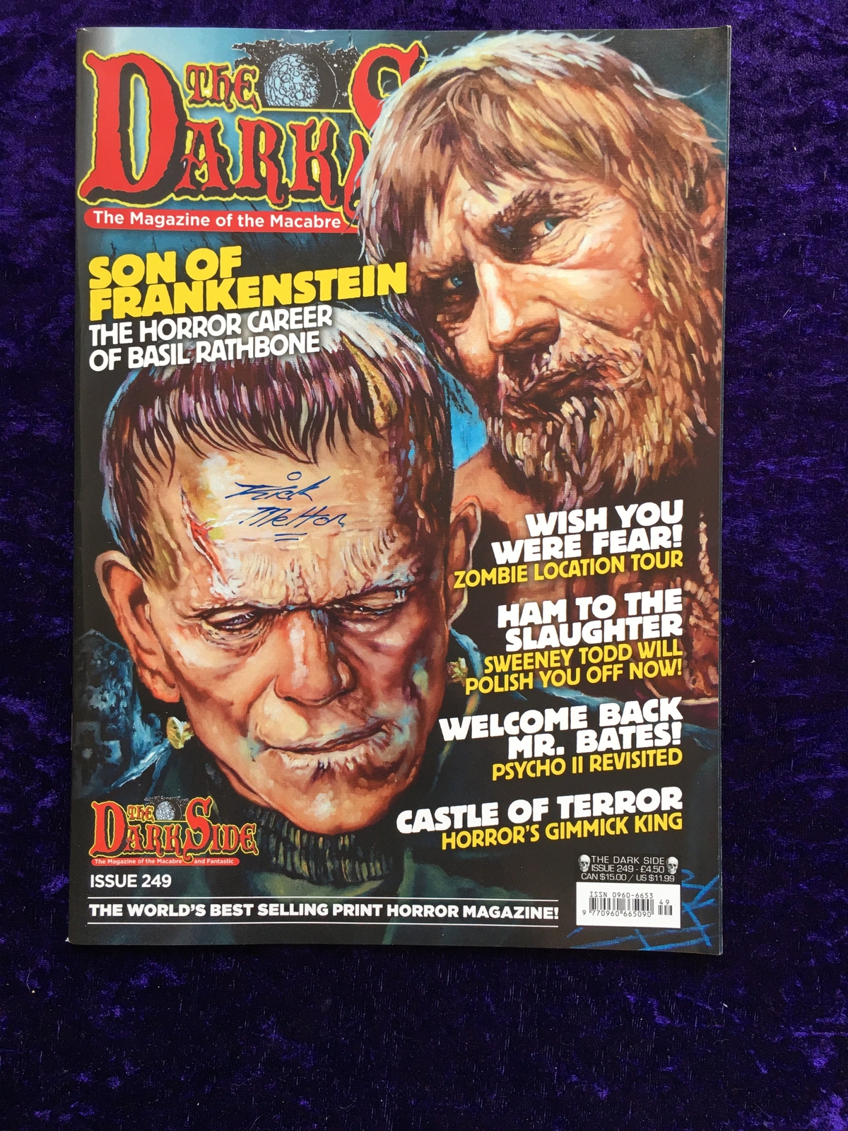 Horror Book  Darkside Magazine Back Issue 249 Signed by Cover Artist Rick Melton