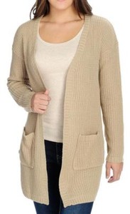 NEW - OSO CasualsÂ® Sweater Knit Long Sleeve Open Front 2-Pocket Cardigan Sz M | eBay