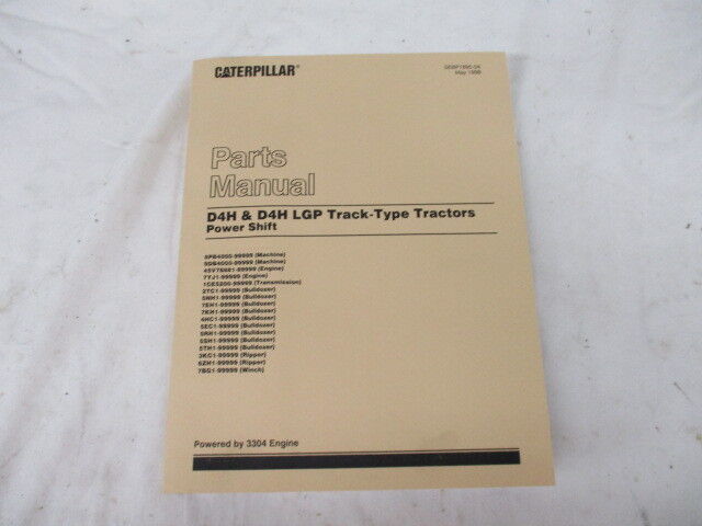 Caterpillar D4H Parts Manual (SEBP1895-04) for sale online