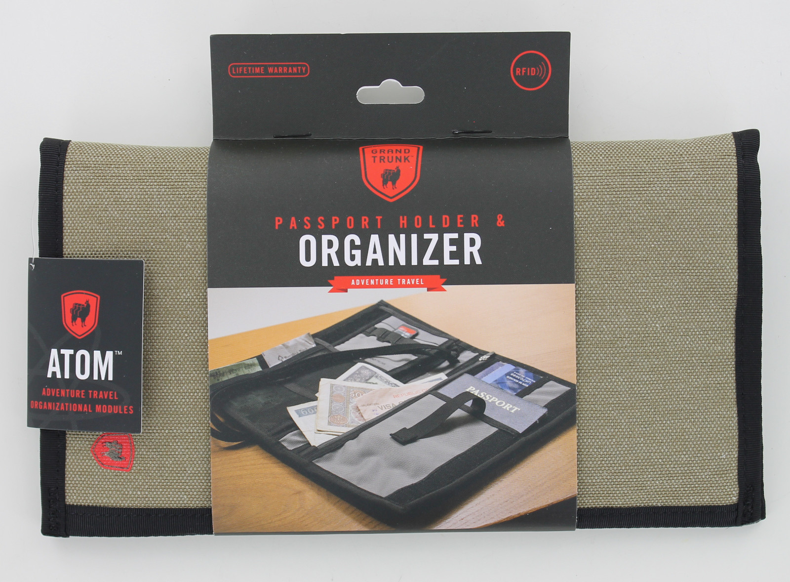 Grand Trunk Sahara Tan Travel Passport Holder Organizer-image