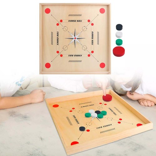 With Coins Carrom Board Game Classic Strike and Pocket Table Game - Picture 6 of 12