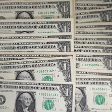 Star Notes 1 Dollar Bill 2017A 3.2M Pack Run Lot Of 30 Common #ST029