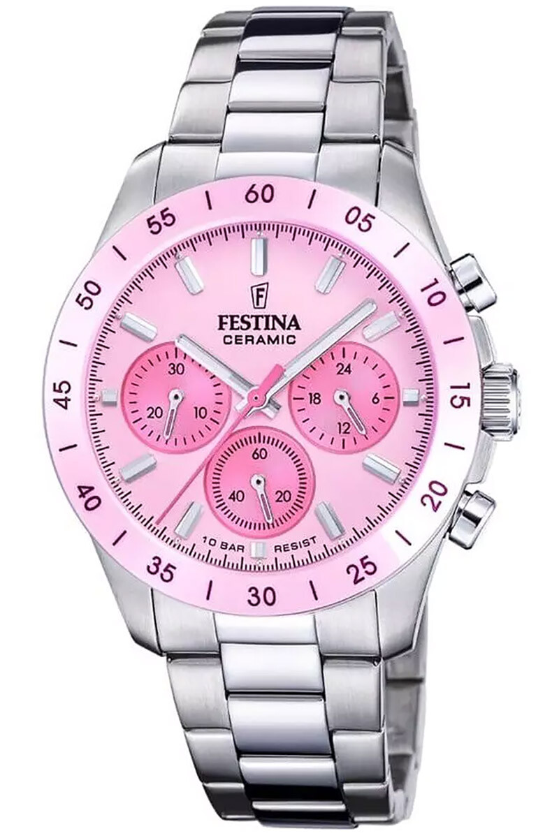 FESTINA Orologio Da Donna Cronografo Acciaio/Rosa Chrono F20693/2