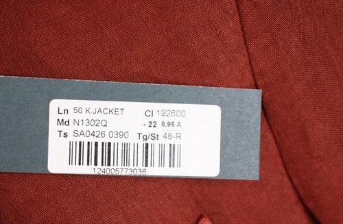 Boglioli K Jacket 38 R (48 EU) Men's Burnt Orange Dyed Solid Linen Blazer $1355 - Picture 7 of 13