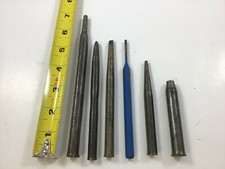 Shop Cleanout ~ Lot of 6 ~ Nail Set Center Punch Pin Driver Punches ~ USED