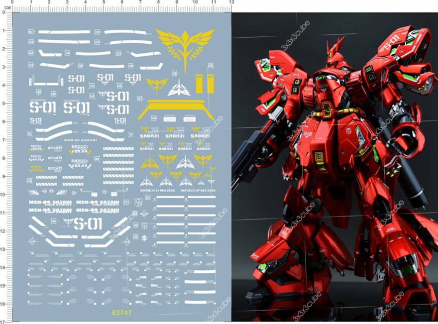 MG 1/100 NEO ZEON MSN-04 SAZABI Ver.KA GDM Model Kit Water