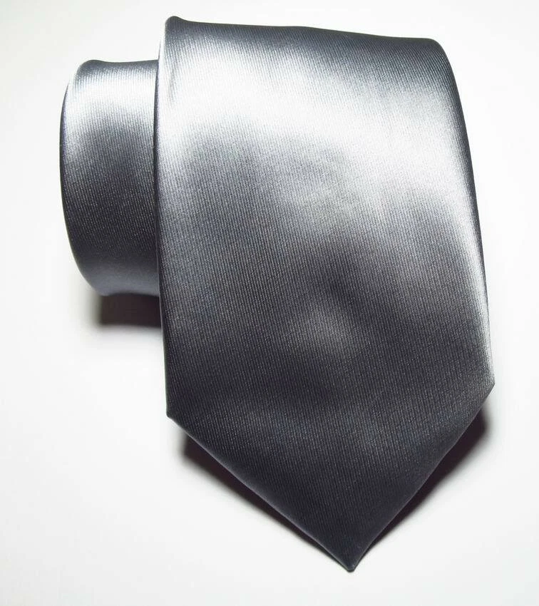 Новый классический твердый серый JACQUARD сплетенный 100% шелк мужской галстук галстук - Изображение 2 из 2