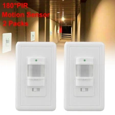 2x Auto On/Off Infrared PIR Occupancy Vacancy Motion Sensor Light Lamp Switch US