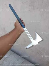 CUSTOM HAND FORGED CARBON STEEL TACTICAL VIKING AXE TOMAHAWK AXE BATTLE READY