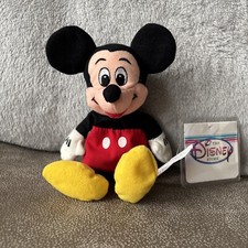 Disney Store Mini Bean Bag Mickey 9" Plush Toy NWT Vintage 