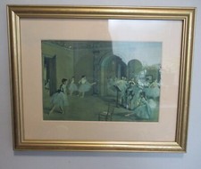 Framed & Mounted Edgar Degas Print Ecole-De-Danse Dancing School 15.5x12.5in