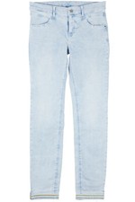 MAC Dream Slim Leg Stretchjeans Cropped Jeans Damen Denim Strass Blau Hellgrau