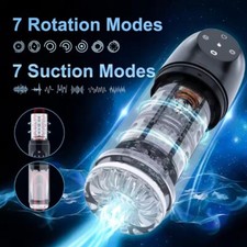 Male Masturbaters Automatic HandsFree Rotating Cup Thrusting Stroker Men Sex Toy