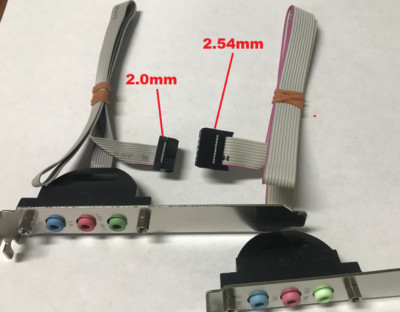10 pin Rear Audio Bracket Cable 2.54mm/2.0mm