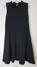 Xhilaration Girls Black Ribbed Sleeveless Fit  Flare Dress Size S 6 / 6X