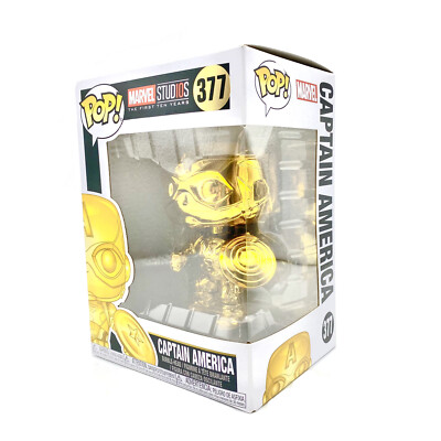 Marvel Studios 10 Years Captain America Gold Vinyl Figure