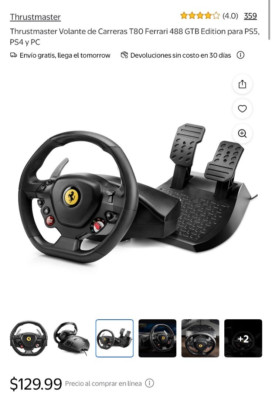 ThrustMaster T80 Ferrari 488 GTB Edition (PS4 / PC/ PS5)