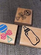 wooden baby theme stamps
