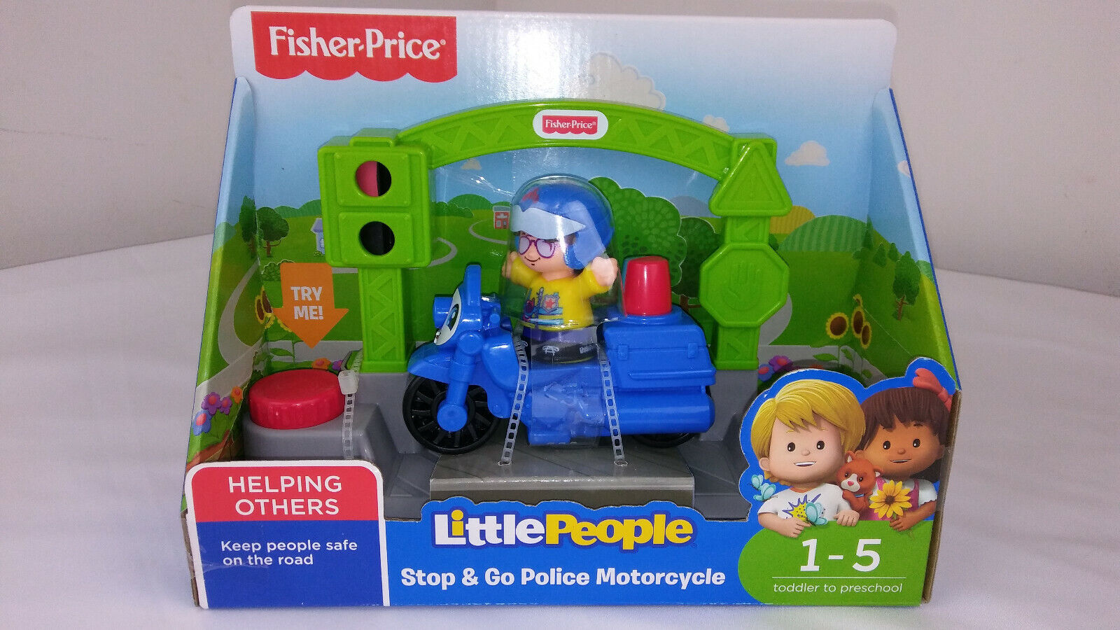 Fisher Price Little People Police Policewoman Stop & Go Part Motorcycle Cycle