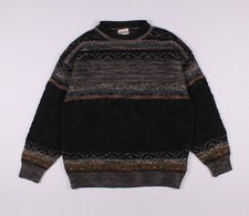 Men's Vintage 80's Knitted Wool Blend Sweater Jumper Size M-L