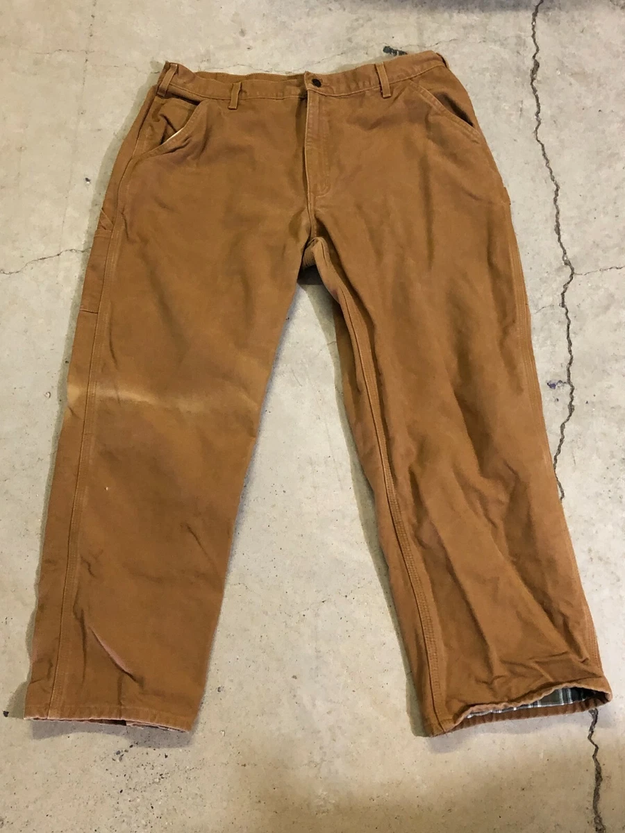 MENS 40 x 30 Carhartt B111 Duck Flannel Lined Dungaree Fit Work Pants
