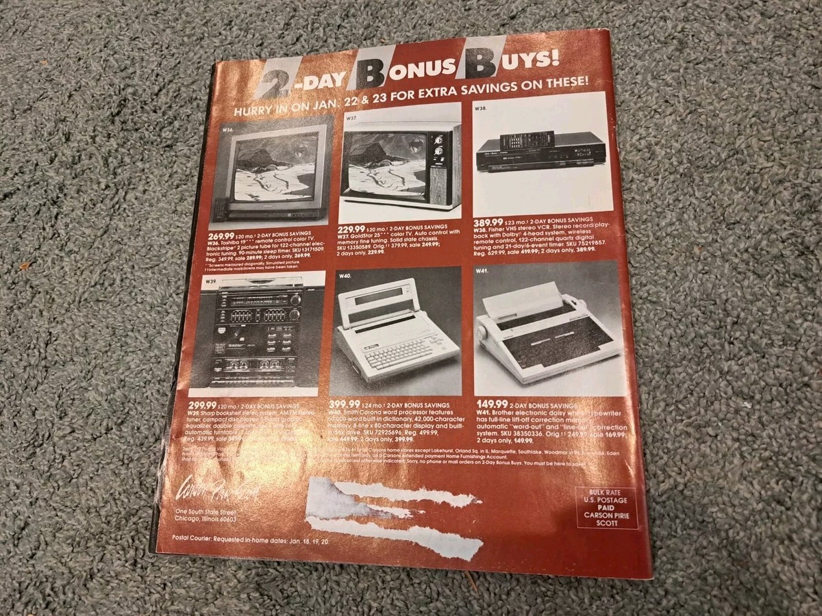 Vintage 1989 Carson Pirie Scott Courtesy Week Sales Catalog Home