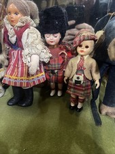Bundle Joblot Antique Vintage Collectible Dolls Monkey Scottish Tartan Doll Old