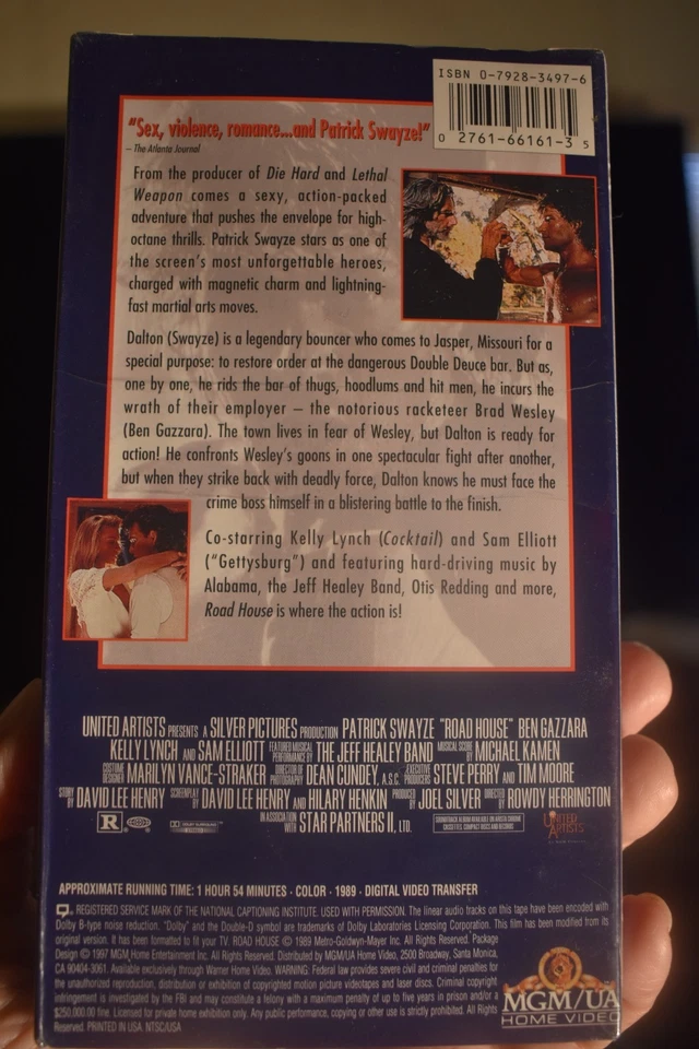 Road House VHS, 1997 Movie Time Patrick Swayze Kelly Lynch Sam Elliott BRAND NEW - Image 3 of 3