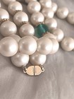 Vintage Monet Faux Pearls 36" Necklace Blue Turquoise Lucite Beads And Rondelles — photo 4