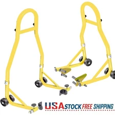 2pcs Motorcycle Bike Stand Rear Forklift Spoolift Paddock Swingarm Lift Auto USA