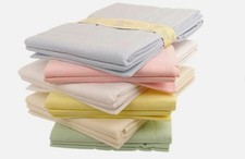 Image of Baby COTTON Sheets Flannelette FLAT Pack of 2 Moses Basket Pram Crib