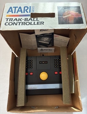 Beautiful Pro-Line Atari 5200 Trak-Ball Trackball CX53 CIB Complete In Box - Vid