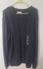 Sonoma Men's Supersoft Knit Sweater Blue Size XL