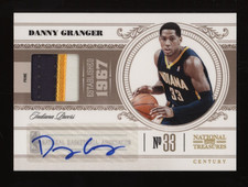 2010-11 Danny Granger Panini National Treasures Game Worn Patch Auto #08/25