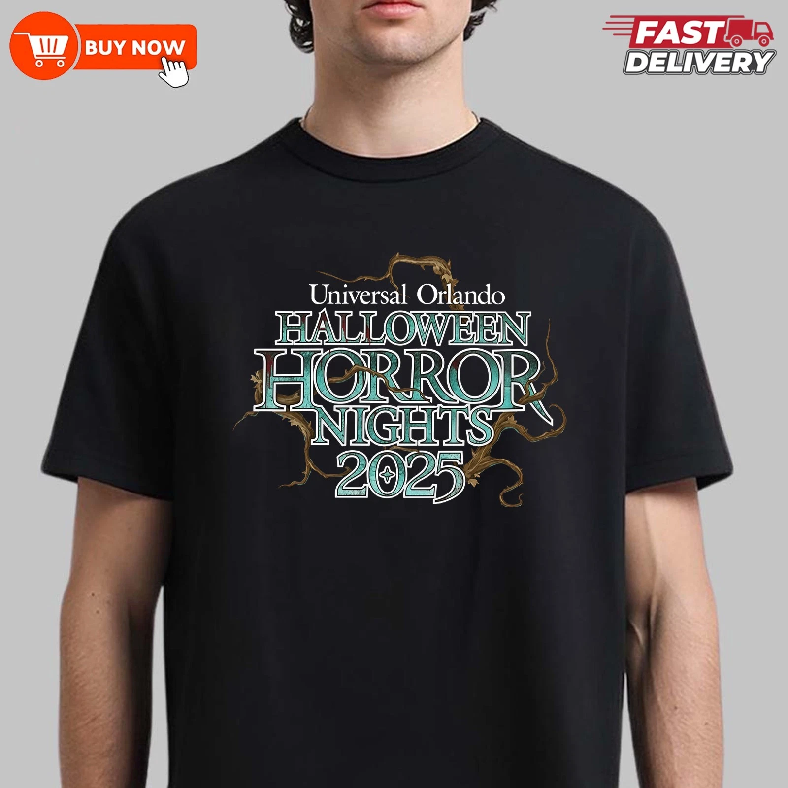 Halloween Horror Nights 2025 House Logo TShirt - Multicolor, Size S-5XL