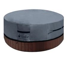 UCEDER Round Waterproof Hot Tub Cover -Outdoor Spa Cover Cap(Actual Size 85''...