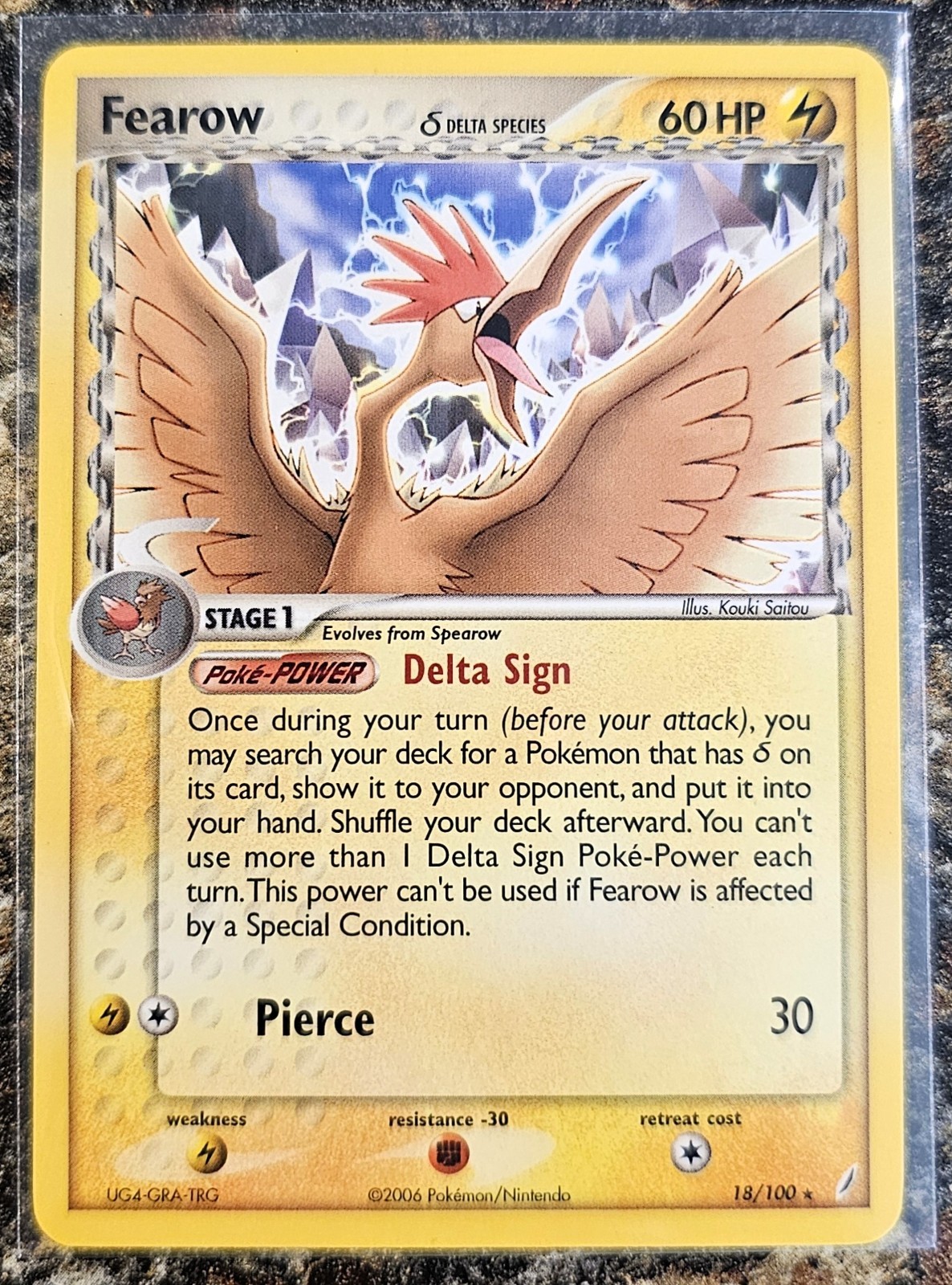 Pokemon 2006 Crystal Guardians Fearow 18 NM