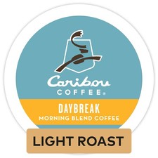 Caribou Coffee Daybreak Morning Blend Keurig K-Cups 12 Count Pack of 1