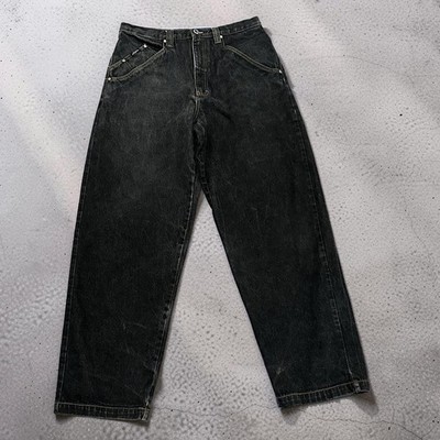 Karl Kani Baggy Jeans Mens 34x34 Faded Black Denim 90s Hip Hop Streetwear Loose