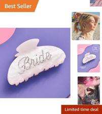 Instagram-Worthy White Acrylic Bride Claw Clip for Stylish Bridal Celebrations