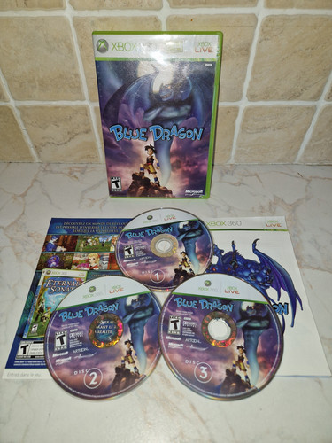 Blue Dragon Microsoft Xbox 360 Complete With All 3 Discs Manual Gift Present - Picture 1 of 5